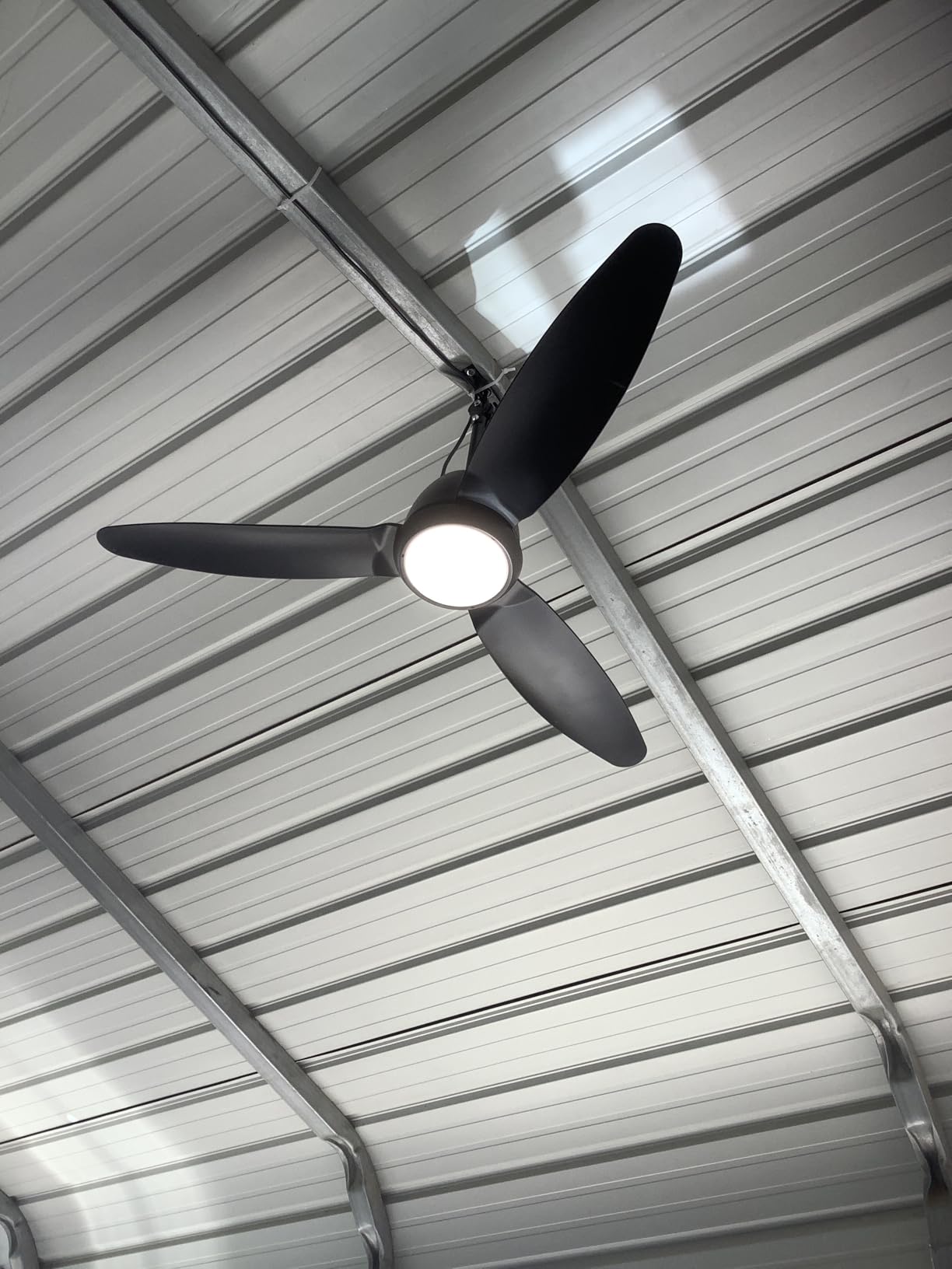 42 In Outdoor Ceiling Fan with Light, Plug-in Ceiling Fans with Waterproof IP65, Smart APP Remote Control, 6-Speed DC Motor, Dimmable 3CCT, Hanging Fans with Cord for Gazebo Patio Porch customer photo 1