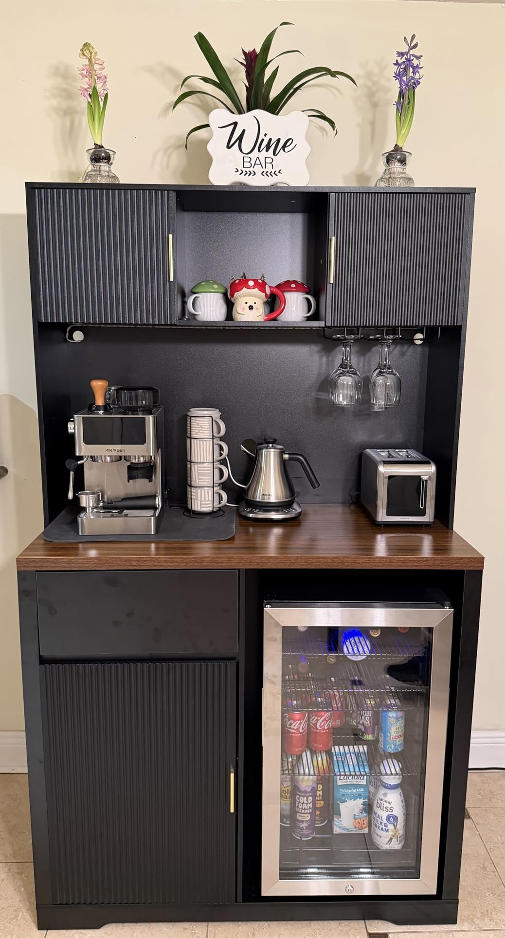 Tylza 24'' Wine Fridge, Dual Zone Wine Refrigerator, 54 Bottles, Lock, Glass Door, Built-in Compressor, 6 Adjustable Shelves, Undercounter or Freestanding, Wine Cooler Refrigerator for Home Bar Office customer photo 1