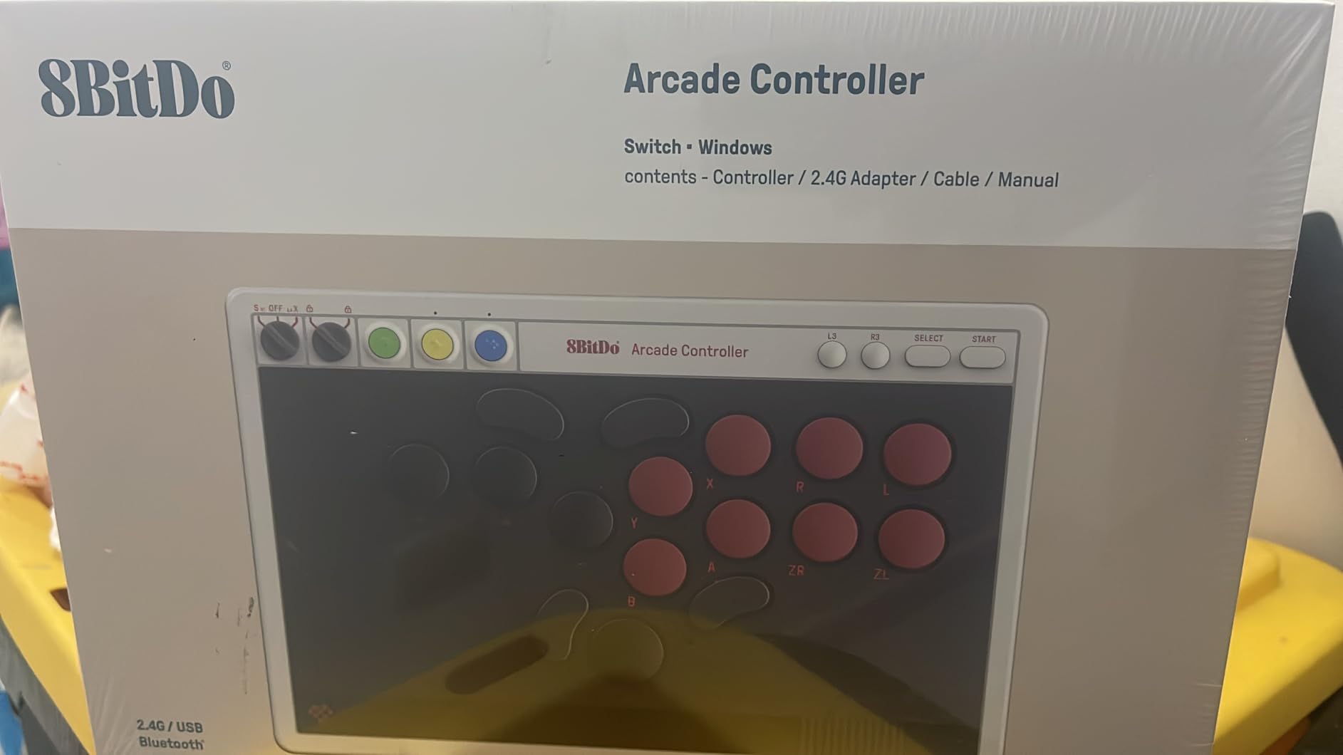 8BitDo All-Button Arcade Controller for Switch & Windows - Transparent Purple Signature Edition customer photo 2