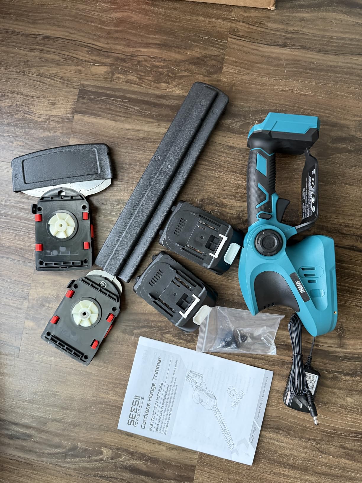 SEESII 20V Pole Hedge Trimmer Cordless, 16