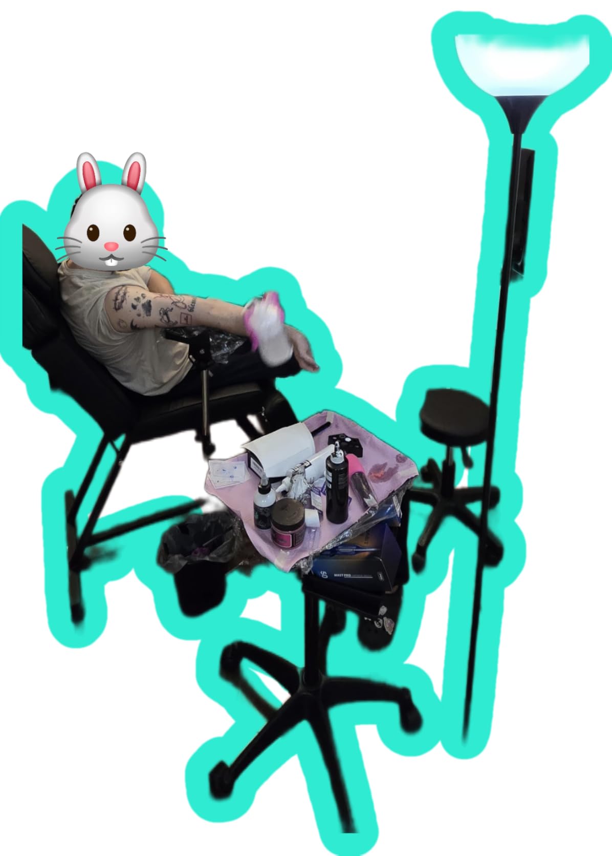 Hydraulic Tattoo Chair,Esthetician Bed,Tattoo Chair for Clients,Adjustable Lash Bed, Multi-use Comfortable 360 Swivel Massage Table Premium Facial Beds for Spa, Salon (Black-10) customer photo 1