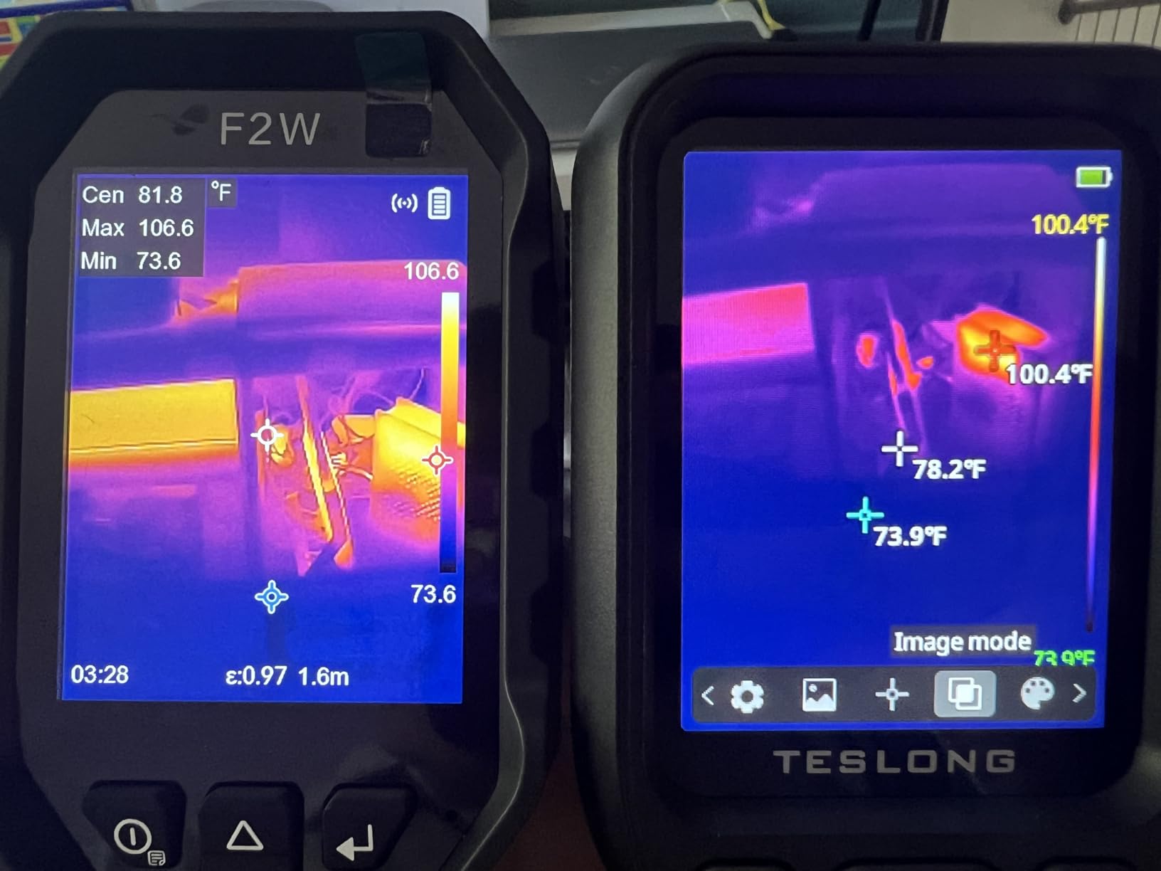 F2W Thermal Camera 640x480 Super Resolution, Thermal Imaging Camera 256x192 IR Resolution, IntellFault Intelligent Scene, 3.2