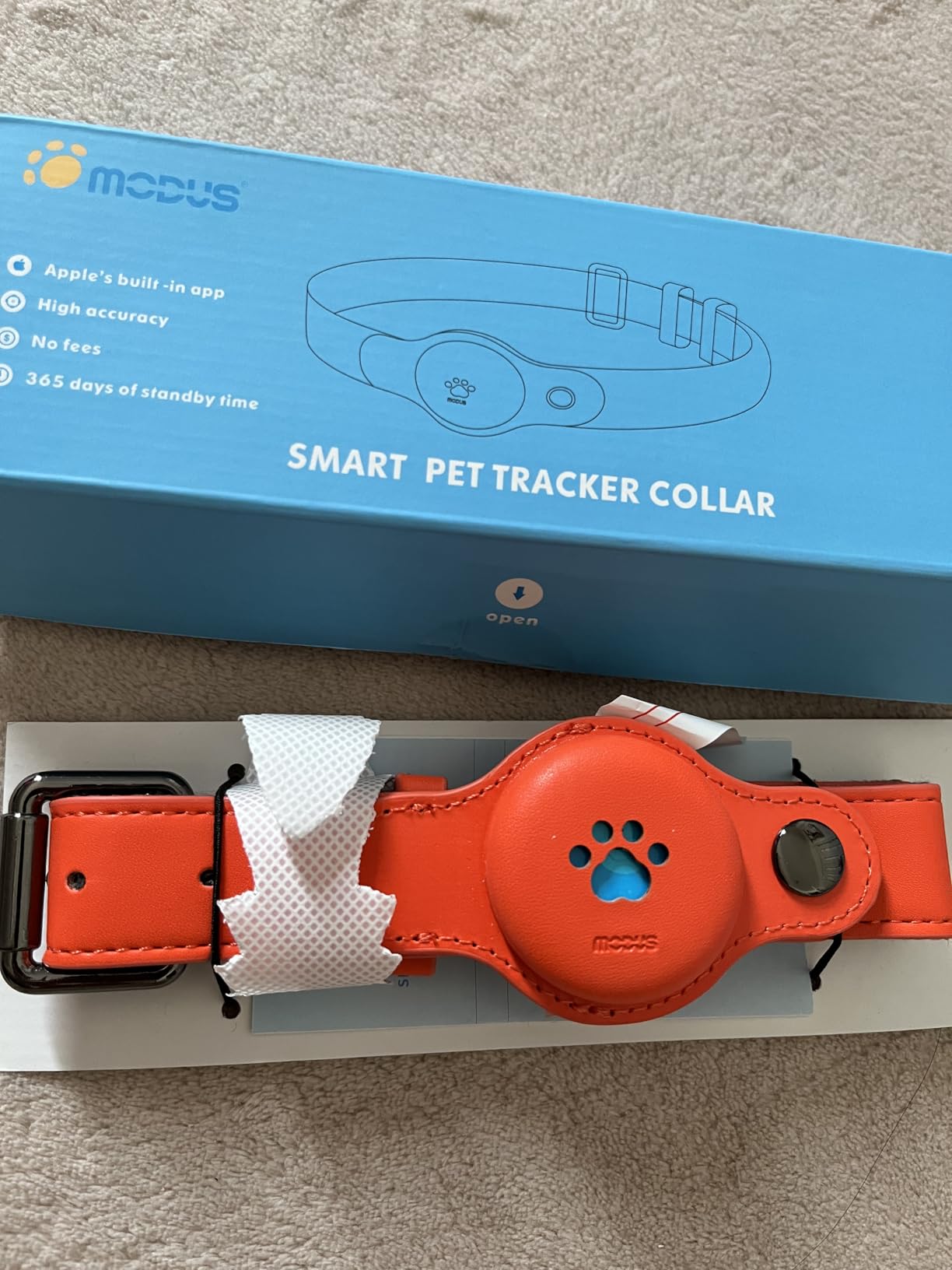 2-in-1 GPS Tracker for Dogs: Smart Pet Collar with Real-Time Tracking, No Monthly Fee/Subscription (iOS Only) Waterproof, Anti-Lost, 365-Day Long Battery Life GPS Tracker Dog Collar customer photo 1