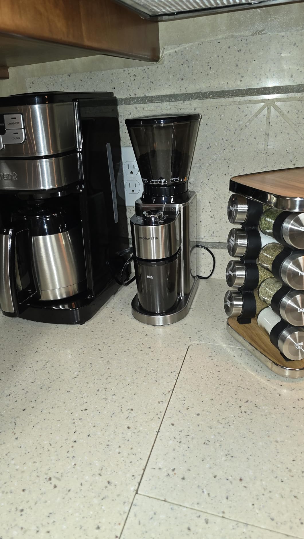 Conical Burr Coffee Grinder, 3-Ear Portafilter Holder, Adjustable Timer, Anti-Static Design customer photo 2