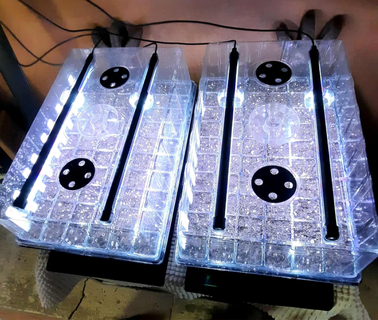 120-Cell Self-Watering Seed Starter Tray with Grow Light, Indoor Seed Starting Kit Trays with Heat Mat, Adjustable Brightness Plant Germination Trays Growing Kit with 4.13