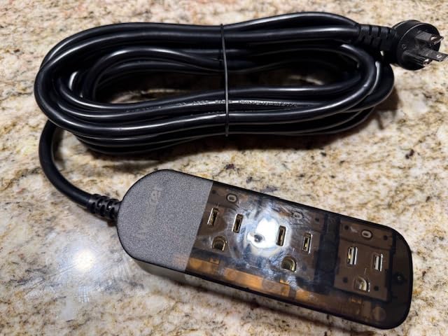 Outdoor Power Strip, 3 AC Outlets, 5 FT, 1625W/13A High-Power Single-Device Use, with Anti-Electric Shock & IPX6 Waterproof, Ideal for Backyard, Patio, Garage, Kitchen, Workshop, Camping, RV customer photo 2