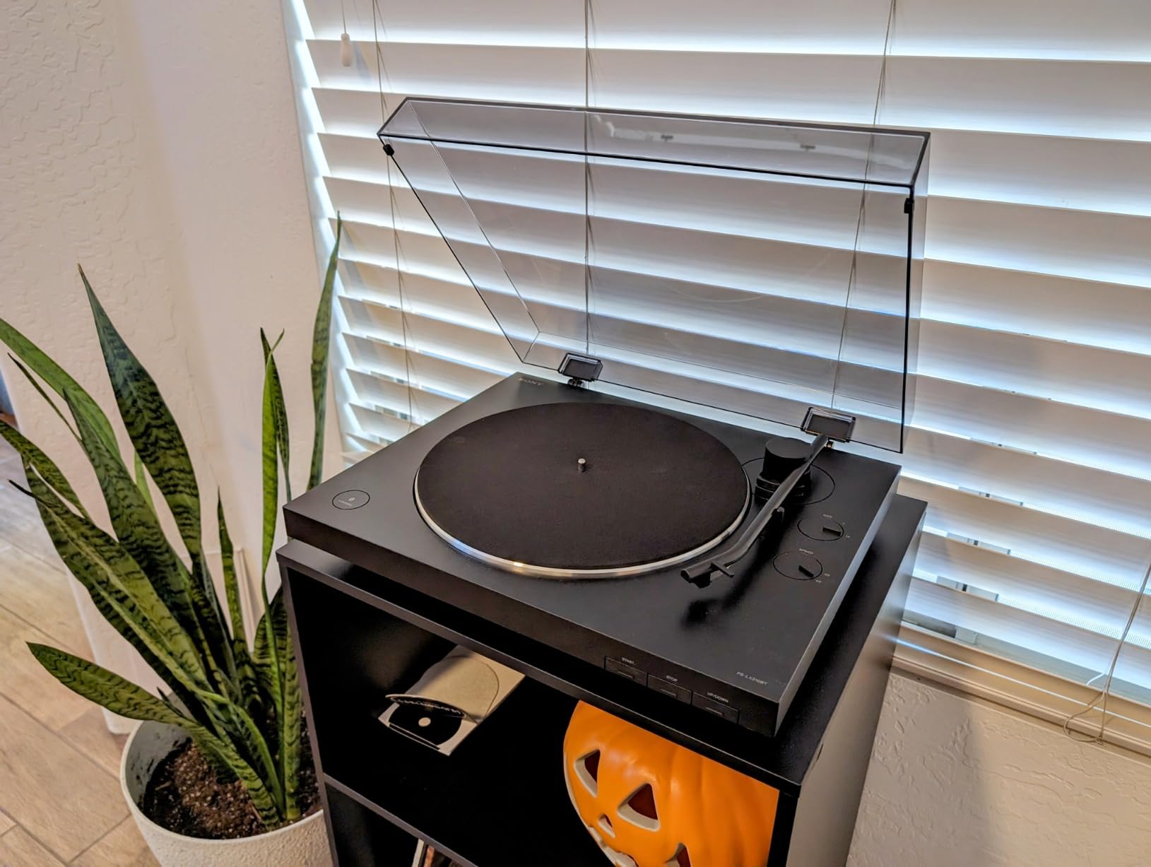 PS-LX3BT Wireless Bluetooth Turntable (2026 Model) : Fully Automatic Belt Drive Vinyl Record Player with Built-in Phono EQ, Black customer photo 1