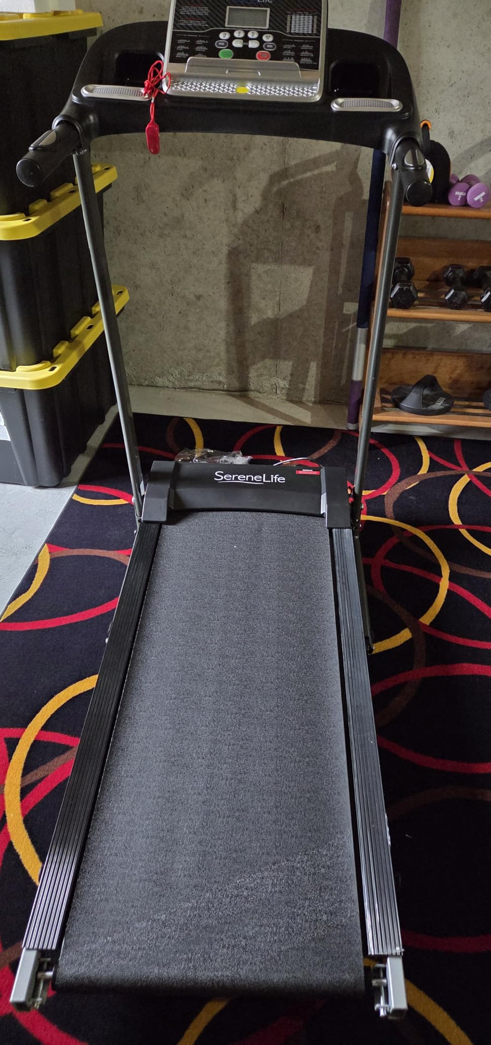 SereneLife Treadmill with Incline & Handle Bars | Compact Portable Walking Pad & Treadmill for Home/Apartment | Wide Running Belt 40