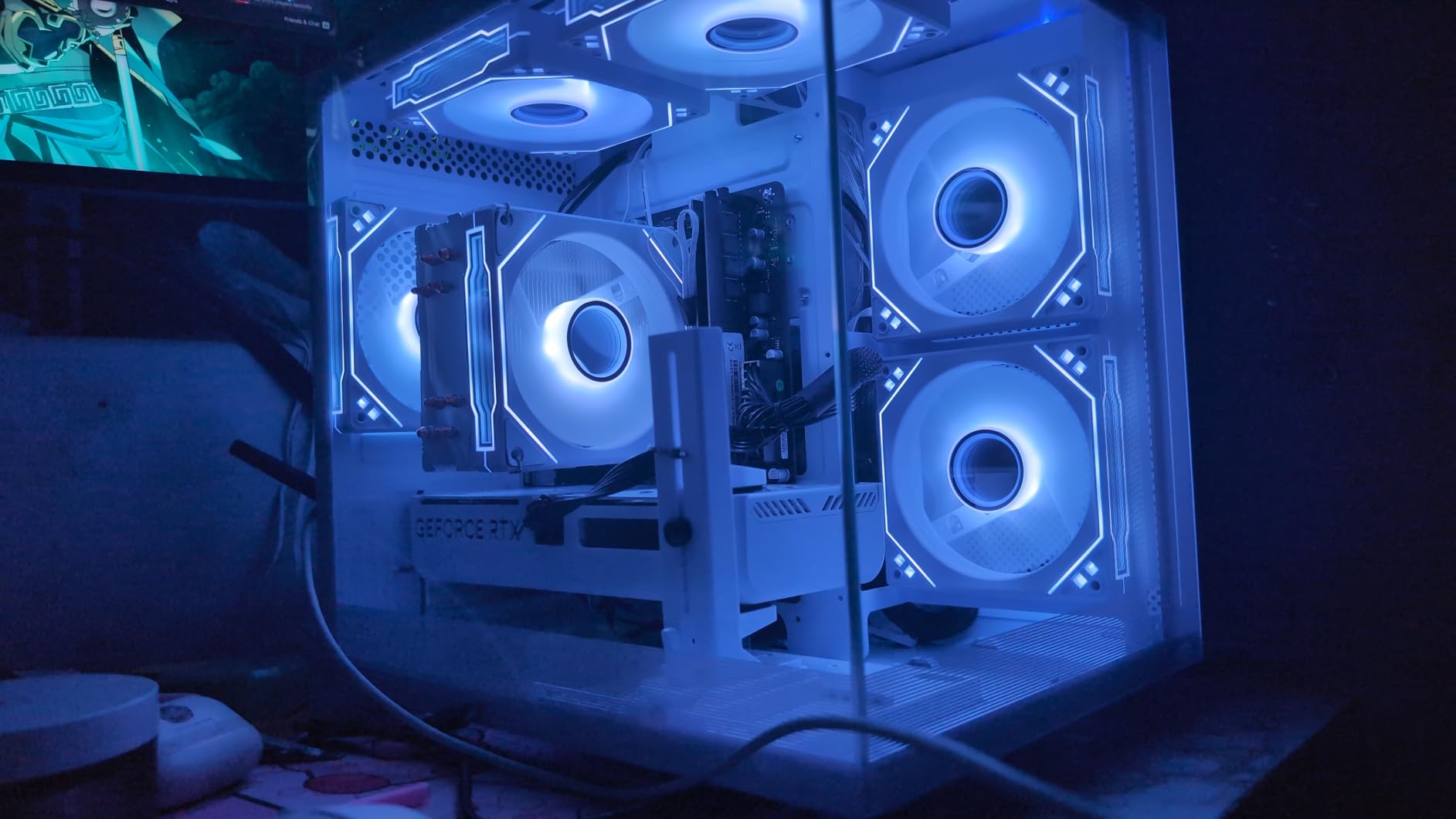 Gaming PC Desktop Ryzen 7 5700X, GeForce RTX 5060, 16G DDR4 RAM, 1TB NVME SSD, Prebuilt Tower Computer for Gaming, Home VR (Black) customer photo 2