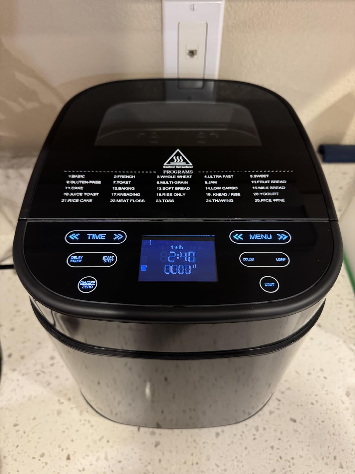 2.5LB Bread Maker with Built-in Electronic Scale, 25-in-1 Bread Machine, Beginner-Friendly with Adjustable Baking & Fermentation, Non-Stick Easy-Clean Pan, Quiet, 15H Delay, Recipes, White customer photo 1