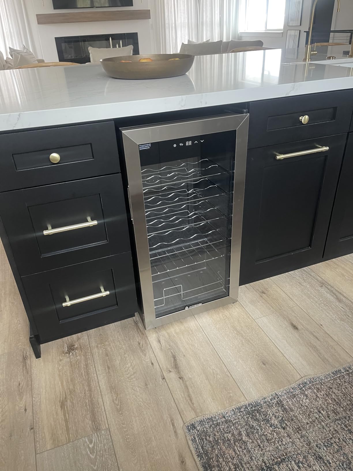 AAOBOSI 51 Bottle Wine Fridge, 24-Inch Dual Zone Wine Cooler Refrigerator, Built-In or Freestanding Under Counter Wine Fridge with Compressor, Digital Temperature Control, Low Noise for Home Bar customer photo 2