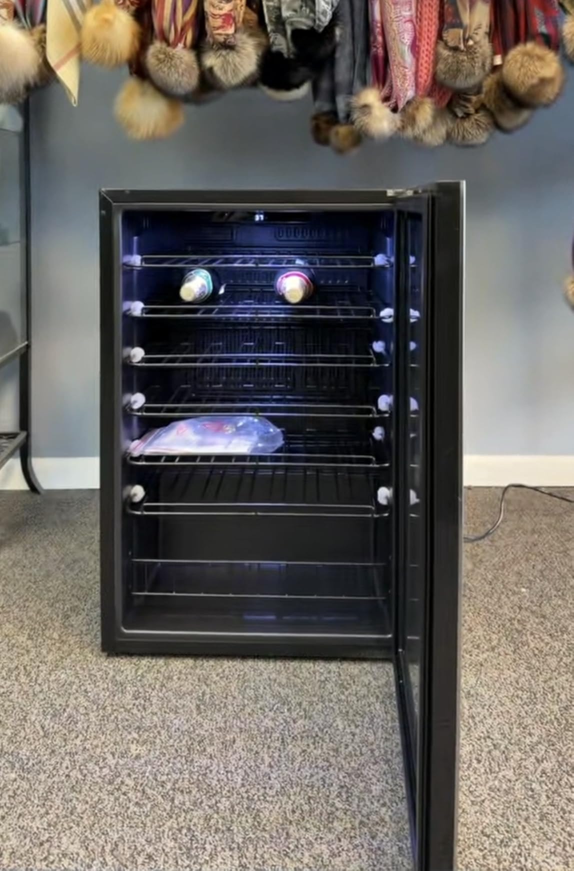 Ca'Lefort 46 Bottle Wine Fridge, Wine Cooler Refrigerator, Wine Fridge Under Counter with Double-Pane Glass Door, 3-Color LED & Removable Shelves, 37-65℉ for Home/Bar/Office customer photo 1
