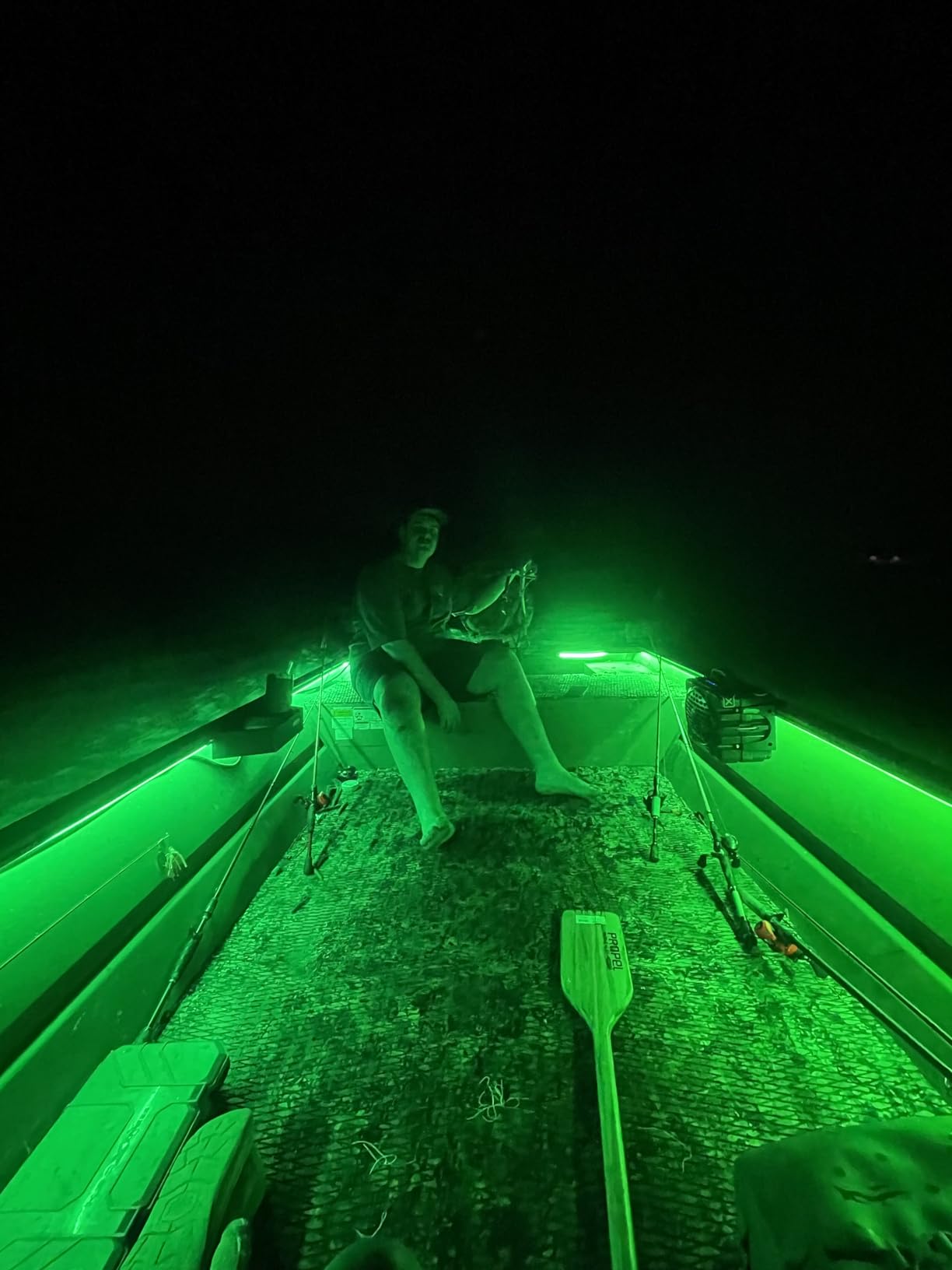 SHUNLEE Led Boat Lights Green 40FT, IP67 COB Waterproof Marine Pontoon Led Lights customer photo 1