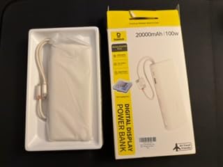 Baseus 100W Power Bank 20000mAh, Portable Laptop Charger with Built-in USB-C Dual Cables, Travel Essential PD QC Fast Charging for MacBook, iPad, iPhone 17/16, Samsung, Steam Deck, TSA-Approved customer photo 1