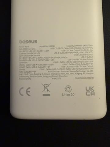 Baseus 100W Power Bank 20000mAh, Portable Laptop Charger with Built-in USB-C Dual Cables, Travel Essential PD QC Fast Charging for MacBook, iPad, iPhone 17/16, Samsung, Steam Deck, TSA-Approved customer photo 2