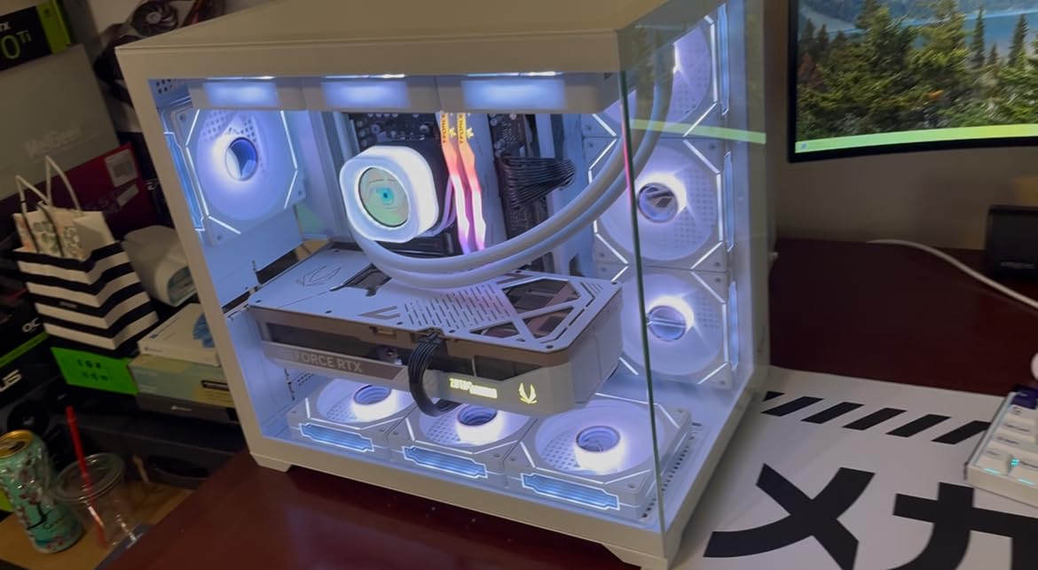 Micro ATX PC Case, Gaming MATX PC CASE with 3 PWM ARGB Fans Pre-Installed, Type-C Full-View Dual Tempered Glass, Computer CASE Black customer photo 2