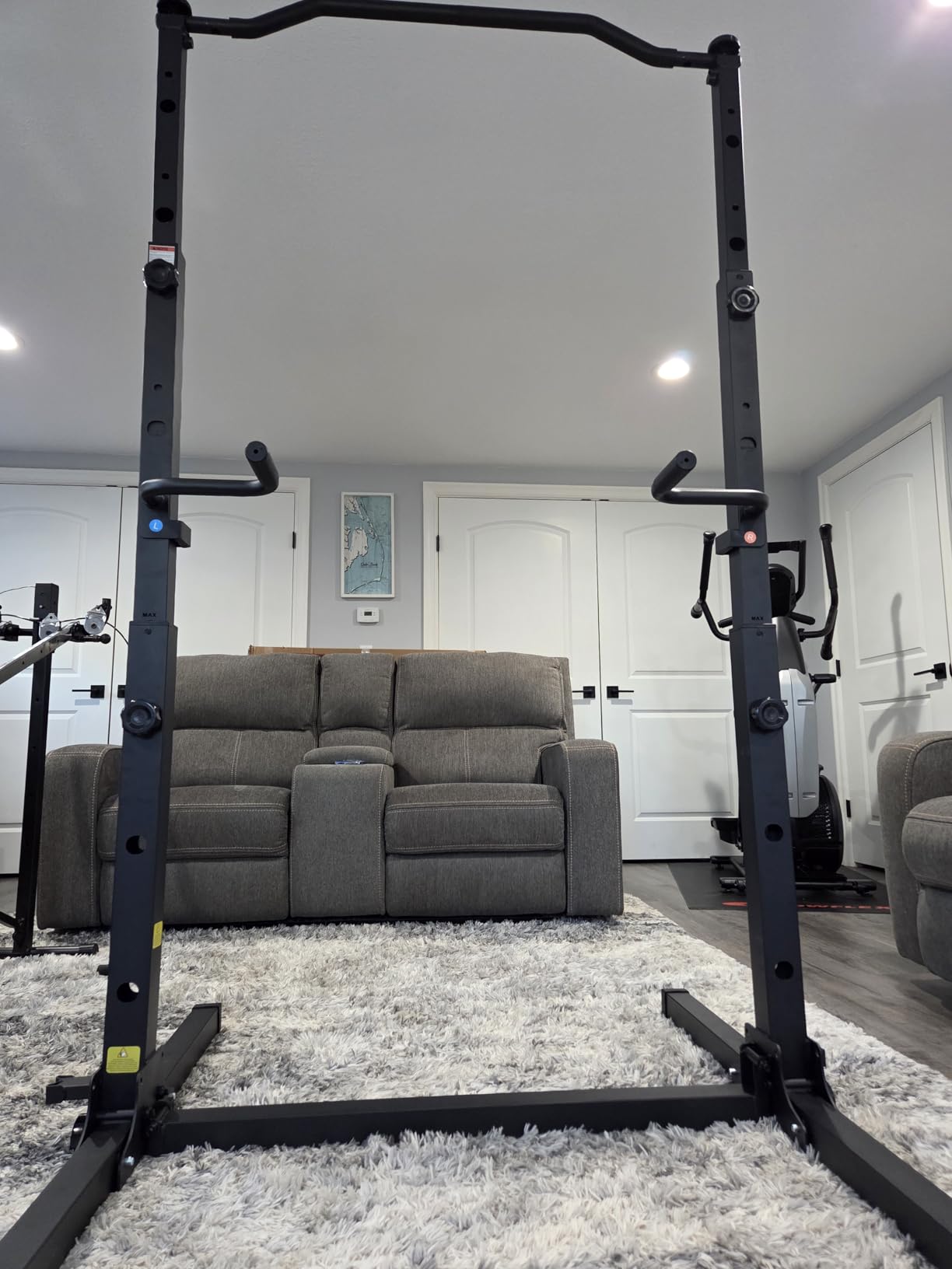 JOROTO Foldable Pull Up Dip Station, Pull Up Bar Free Standing for Home Gym, 450LBS Stable Power Tower, Adjustable Height Multifunction Pull Up Stand customer photo 1