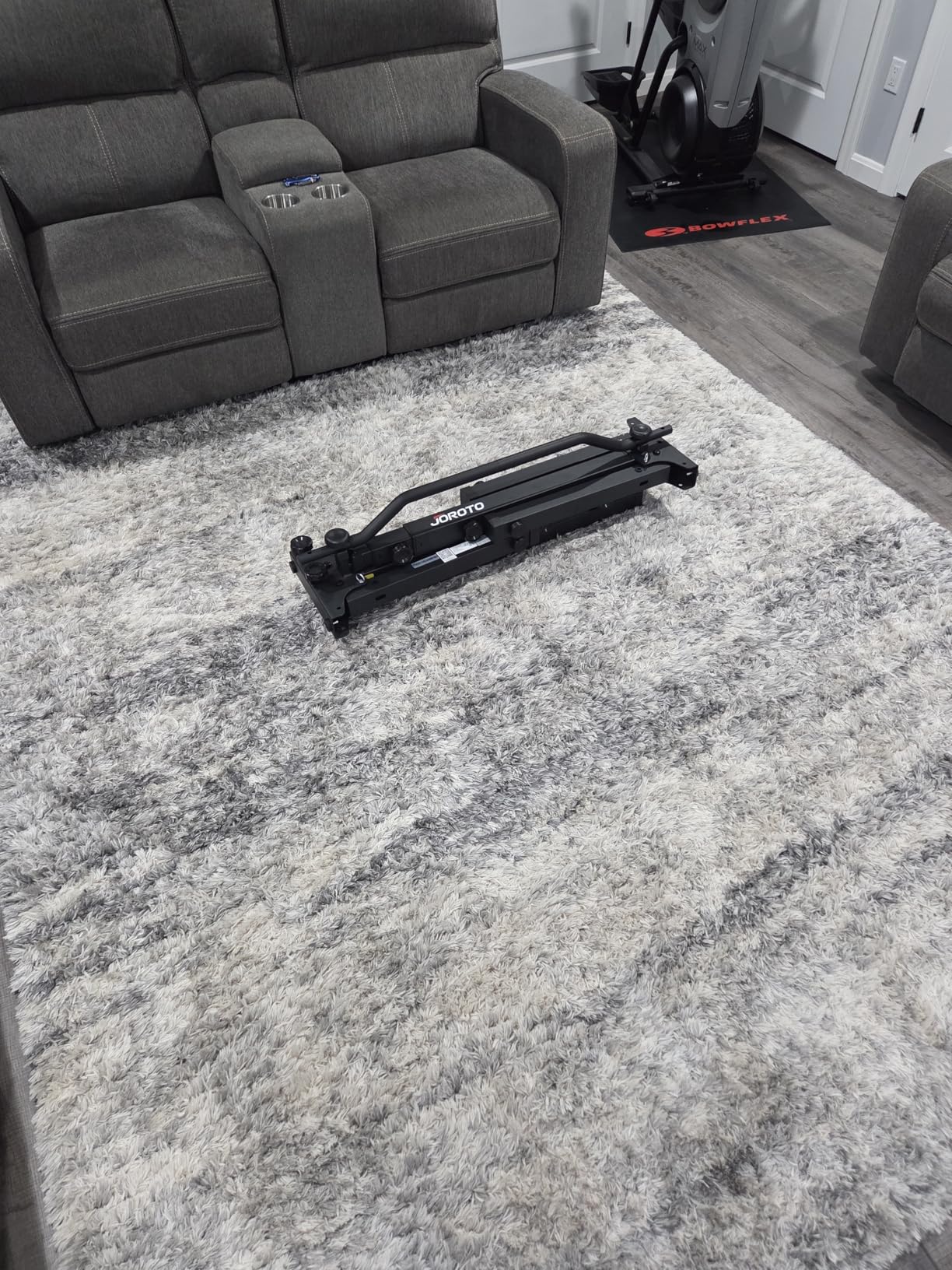 JOROTO Foldable Pull Up Dip Station, Pull Up Bar Free Standing for Home Gym, 450LBS Stable Power Tower, Adjustable Height Multifunction Pull Up Stand customer photo 2