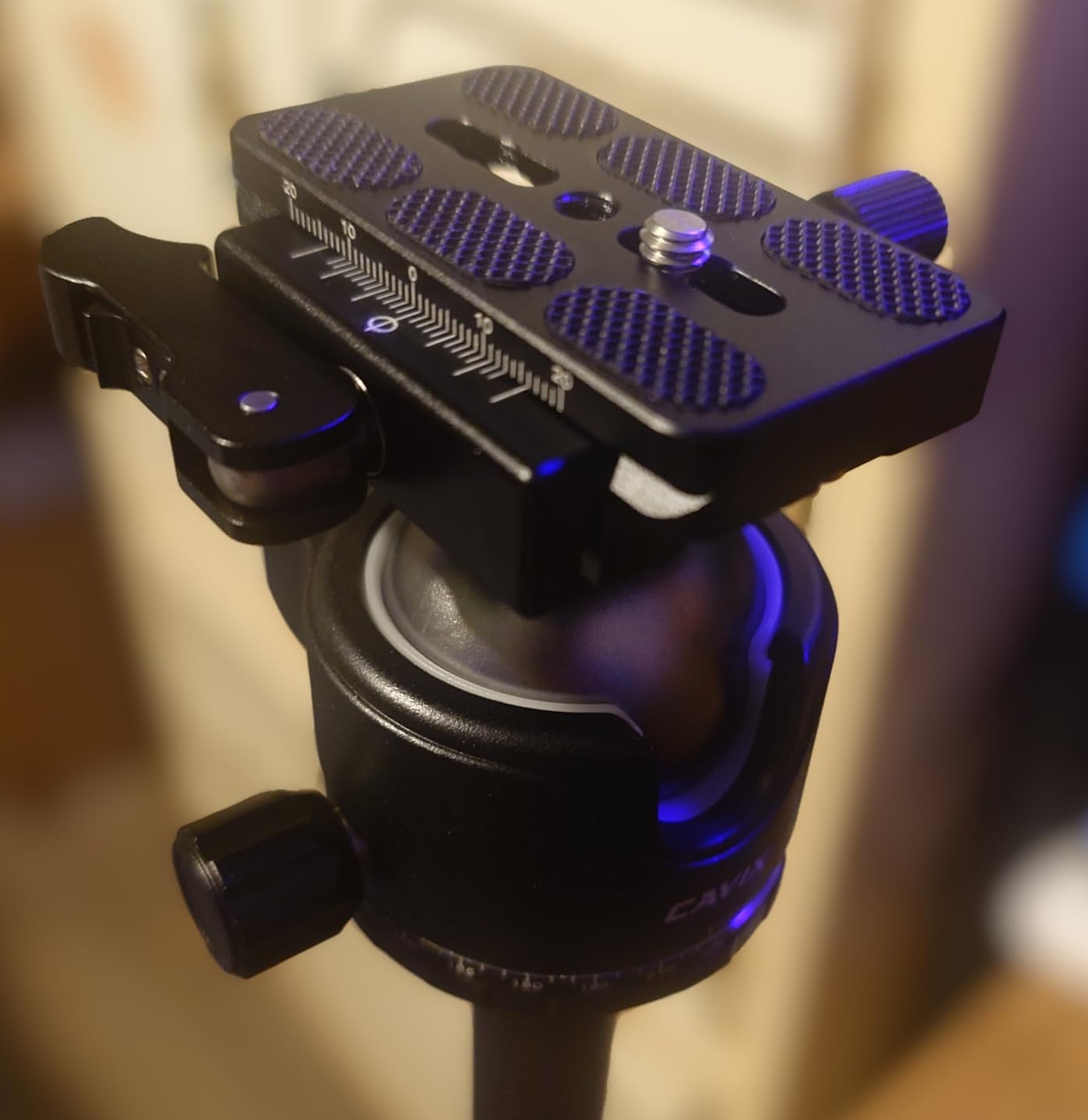 H-46F Lever Tripod Head, Low Gravity Metal Ball Head Camera Head, Panoramic Ball Head with 1/4