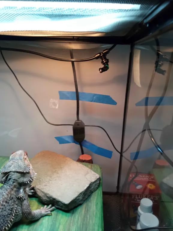 J&A Reptile Mister Automatic Misting System with Temp & Humidity Probe, Adjustable Spray Nozzles, Quiet Operation for Reptile Tank & Terrarium, Suitable for Lizards, Chameleon, Snakes (Grey & Black) customer photo 2