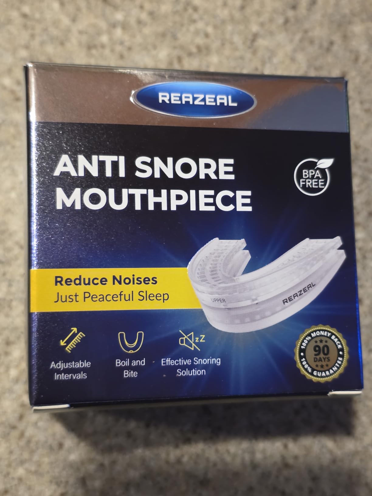Anti Snore Mouthpiece - Adjustable Intraoral Device Designed to Help Reduce Snoring for Adults (18+) with Retainer Case (Clear) customer photo 2