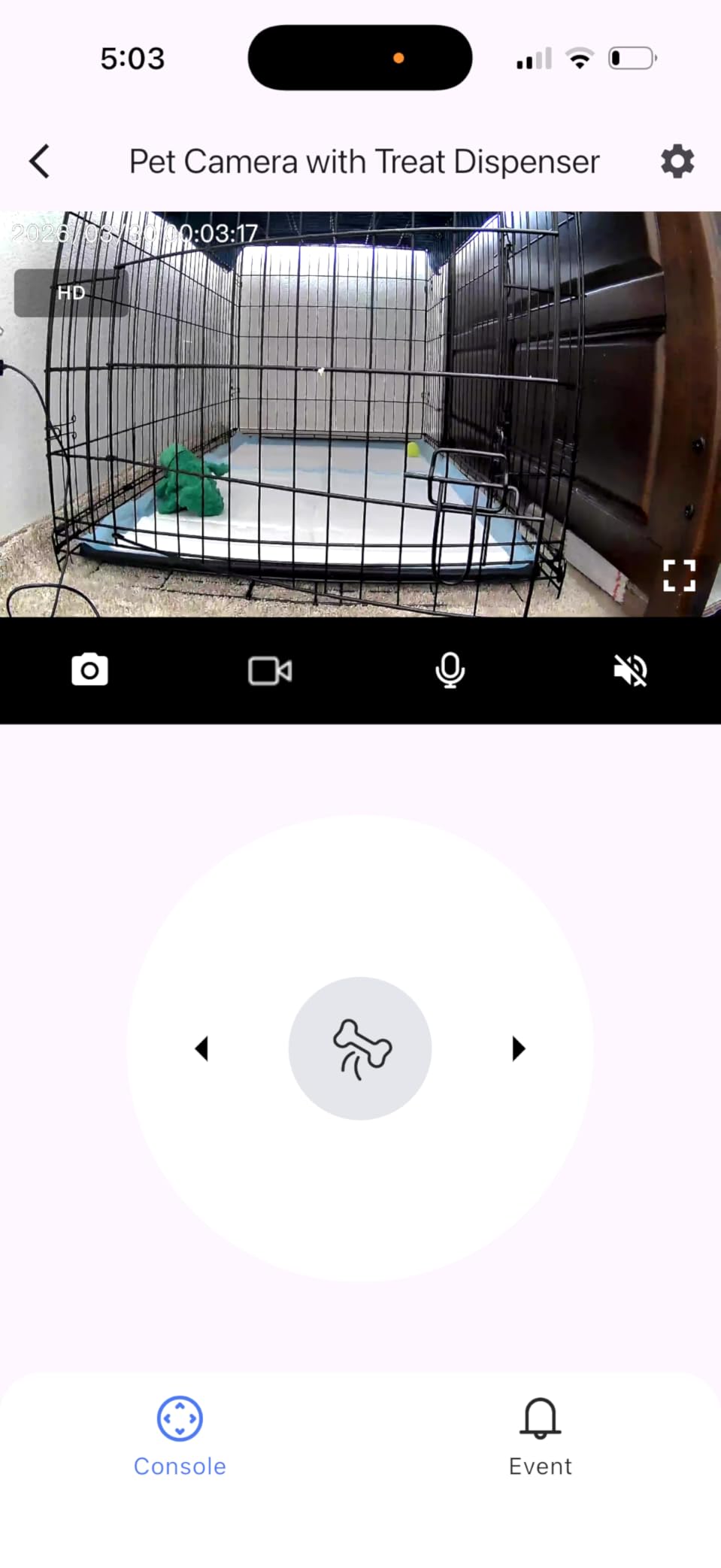 3K Pet Camera Treat Dispenser, 32ft Remote Tossing for Dogs & Cats - Reduces Separation Anxiety, 360° View, Security Indoor Cam w/Phone App, Barking Alerts, No Subscription, 2.4&5G WiFi customer photo 2