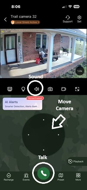 4G LTE Cellular Trail Camera, 360° Live Streaming Solar Game Camera 2.5K SIM Card Included, Auto Tracking Security Cameras Wireless Outdoor with Night Vision, Motion Activated for Outdoor, 2 Pack customer photo 1