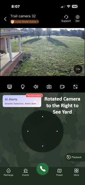 4G LTE Cellular Trail Camera, 360° Live Streaming Solar Game Camera 2.5K SIM Card Included, Auto Tracking Security Cameras Wireless Outdoor with Night Vision, Motion Activated for Outdoor, 2 Pack customer photo 2