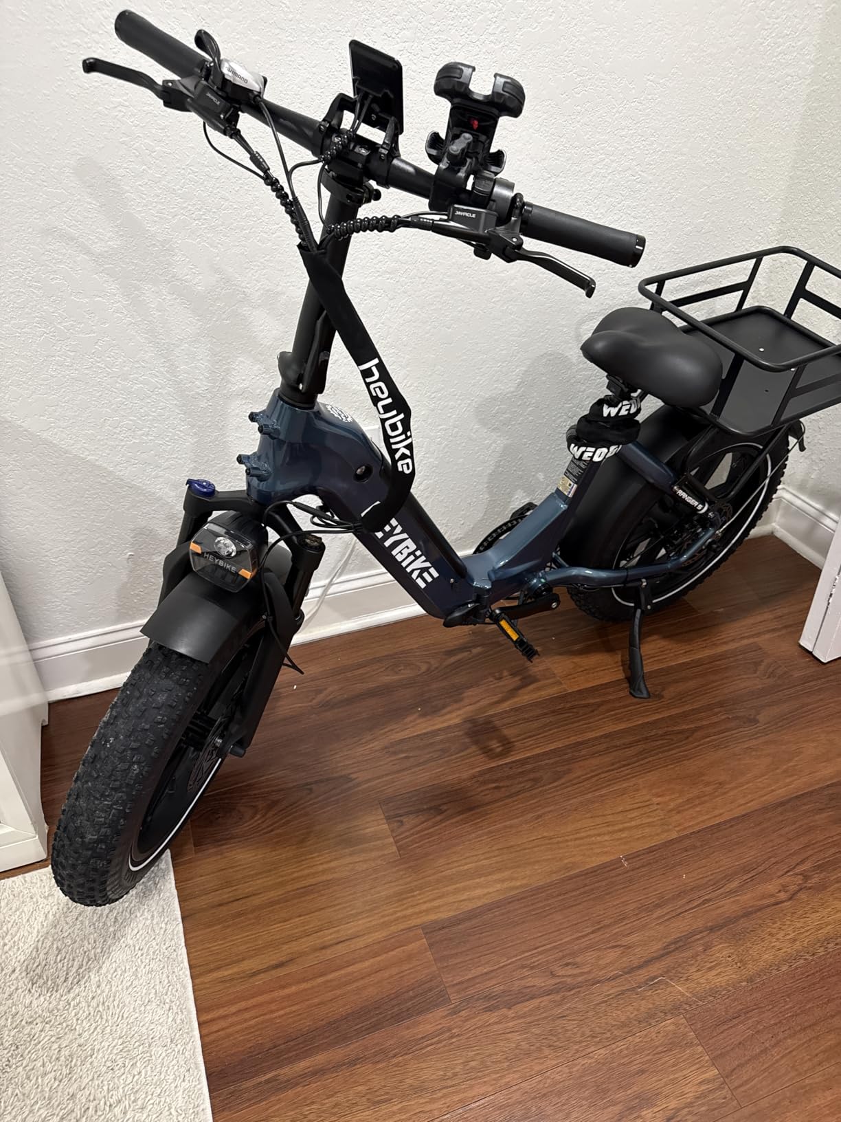 Heybike Ranger Foldable Electric Bike for Adults, 1200W/1800W Peak Motor, 28/32MPH E Bike, 55/90 Miles Range, 20