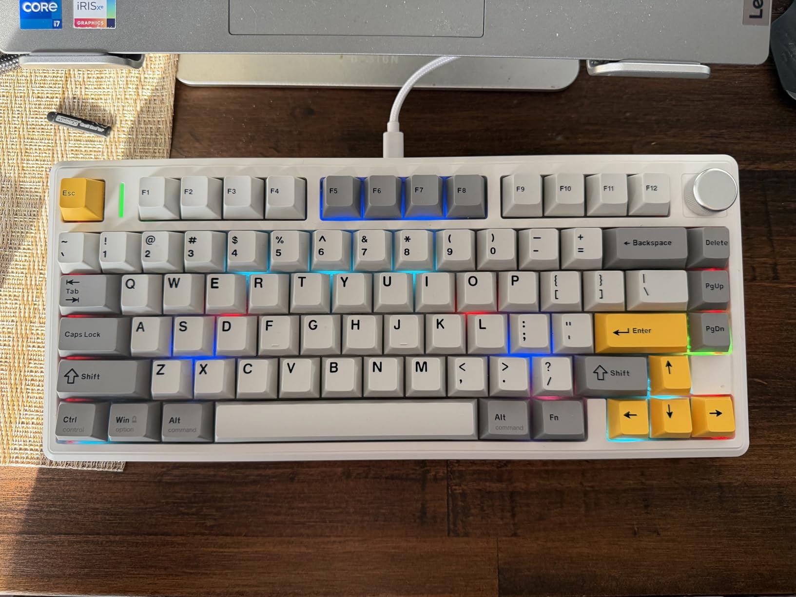 Epomaker TH80 V2 75% Wireless Mechanical Keyboard with Metal Knob, 8000mAh, 2.4Ghz/BT/USB-C, RGB, Hot Swap, Custom Driver, PBT Keycap, Wireless Gaming Keyboard for PC/Mac (Black, Sea Salt Silent) customer photo 2