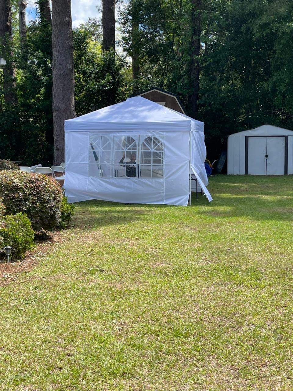 COBIZI 20x40 Party Tent Heavy Duty, Large Outdoor Event Shelter Tents for Parties with 12 Sidewalls & Built-in Sandbags,Waterproof Wedding Canopy Gazebo Commercial Tent for Carport,Camping,Patio,White customer photo 2