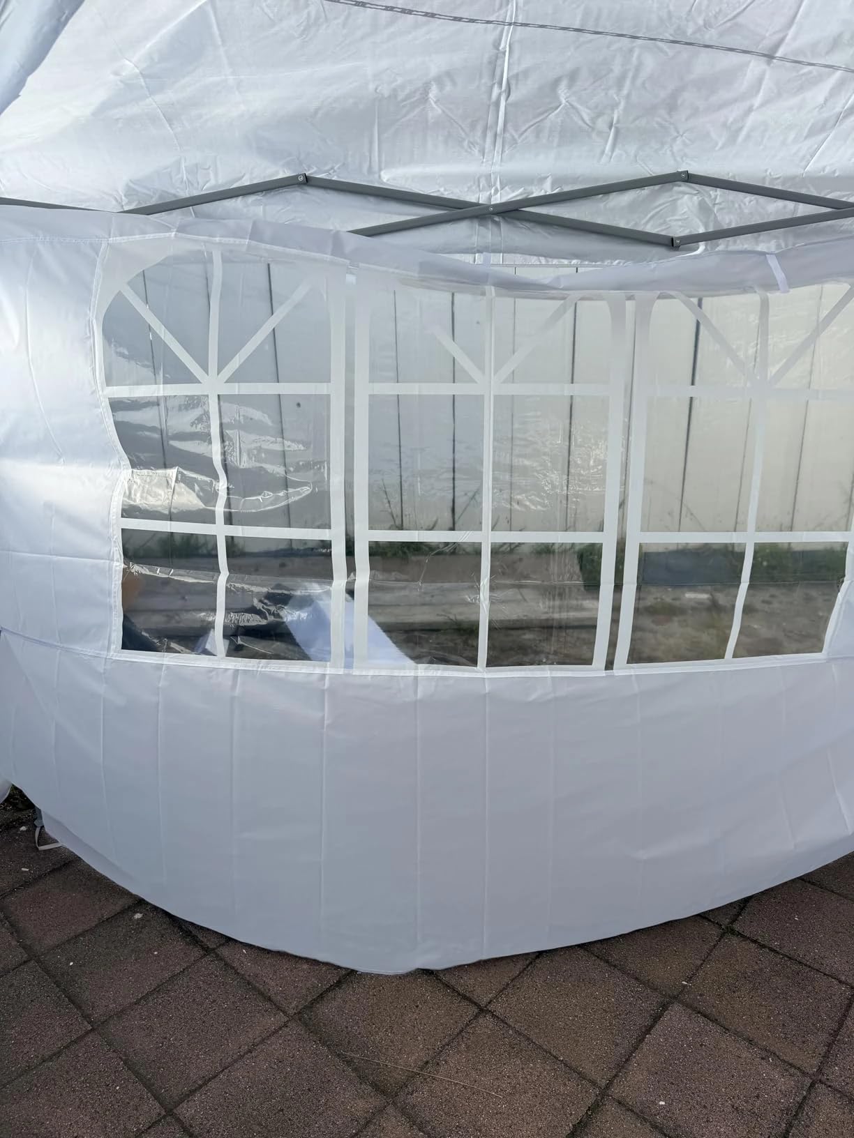 HOTEEL 10x30FT Party Tent with 8 Removable Sidewalls for Parties, Carpas para Fiestas Easy Set up, Weddings, BBQ, Baby Shower, Waterproof Outdoor Event Canopy, Patio Camping Gazebo, White customer photo 2