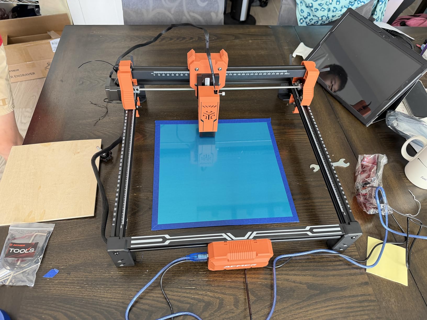 ACMER S2 Laser Engraver Machine for Beginners, 7W Laser Cutter Engraver for Tumbler, Wood & Acrylic, 300x300mm Working Area, 0.01mm Precision, 10000mm/min for DIY, Gifts & Small Business customer photo 1