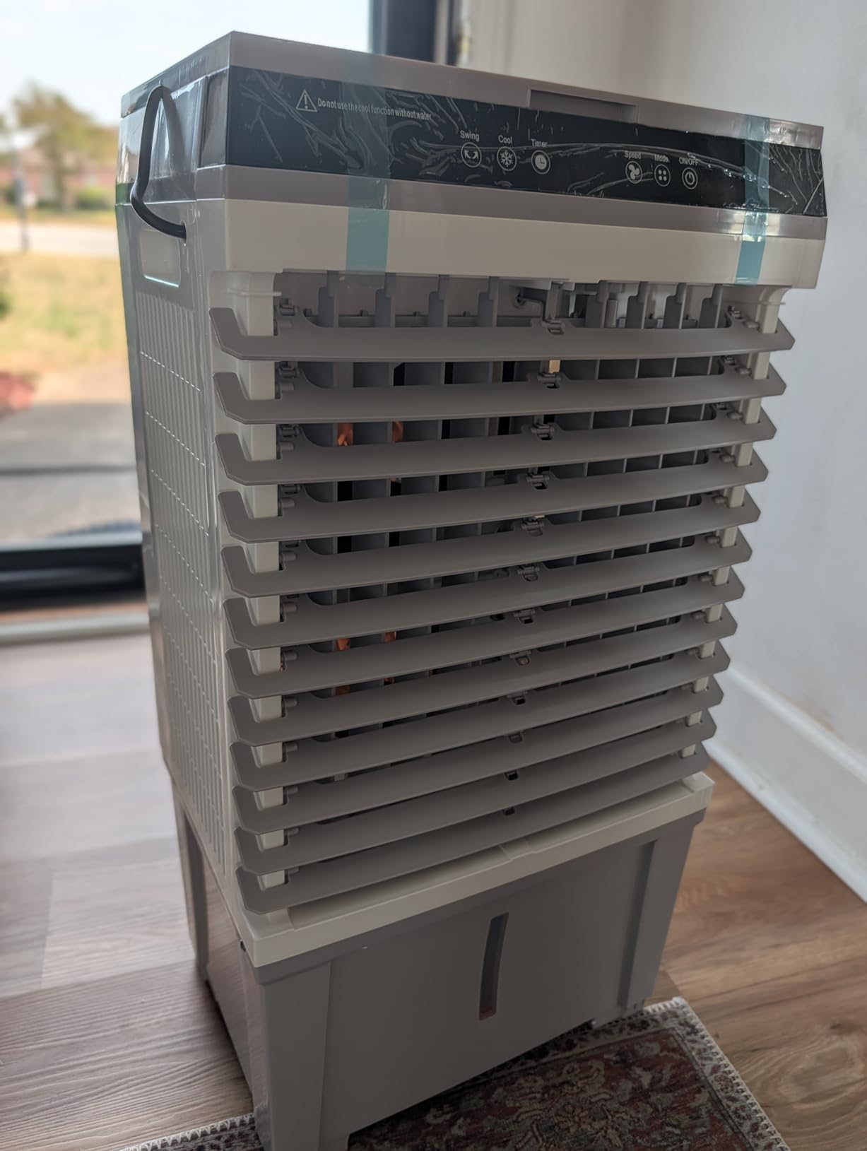 Uthfy 1800 CFM Evaporative Air Cooler, 3-IN-1 Swamp Cooler Air Conditioner with Copper Motor, 5.3 Gallon Water Tank, 6 Ice Packs, 12H Timer, 120°Oscillation, Cooling Fan for Bedroom, Office, Garage customer photo 1