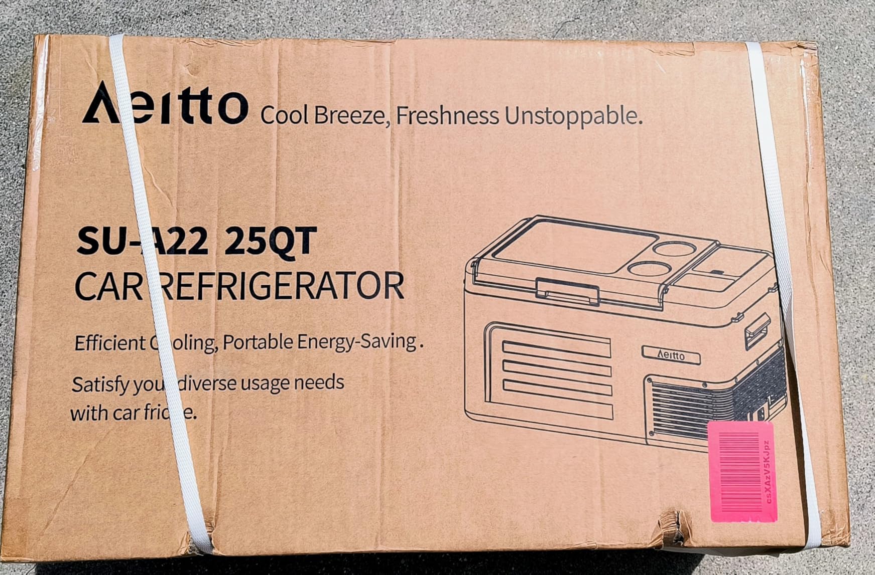 Aeitto 12 Volt Car Refrigerator 20Quart Car Fridge Freezer Electric Cooler Portable Cooler 12V Fridge RV Refrigerator -4℉-68℉ Temp Control 12/24V DC & 100-240V AC for Travel, Camping, RV, Road customer photo 1