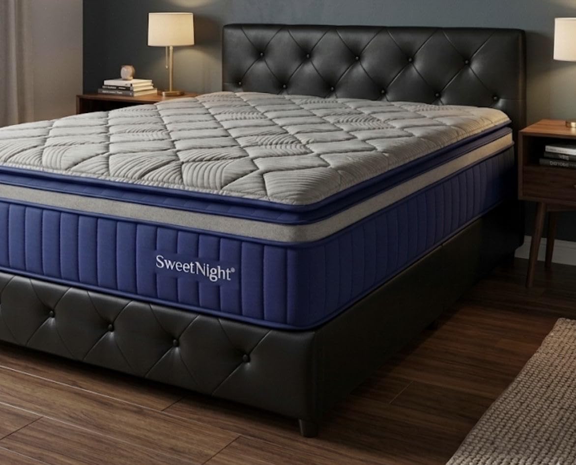 Sweetnight CoolNest 14 Inch King Size Mattress, Hybrid King Mattresses with DuoSense Pillow Top & Memory Foam for Feels up to 8° Cooler, Medium Firm Mattress for Pressure Relief CertiPUR-US Certified customer photo 2