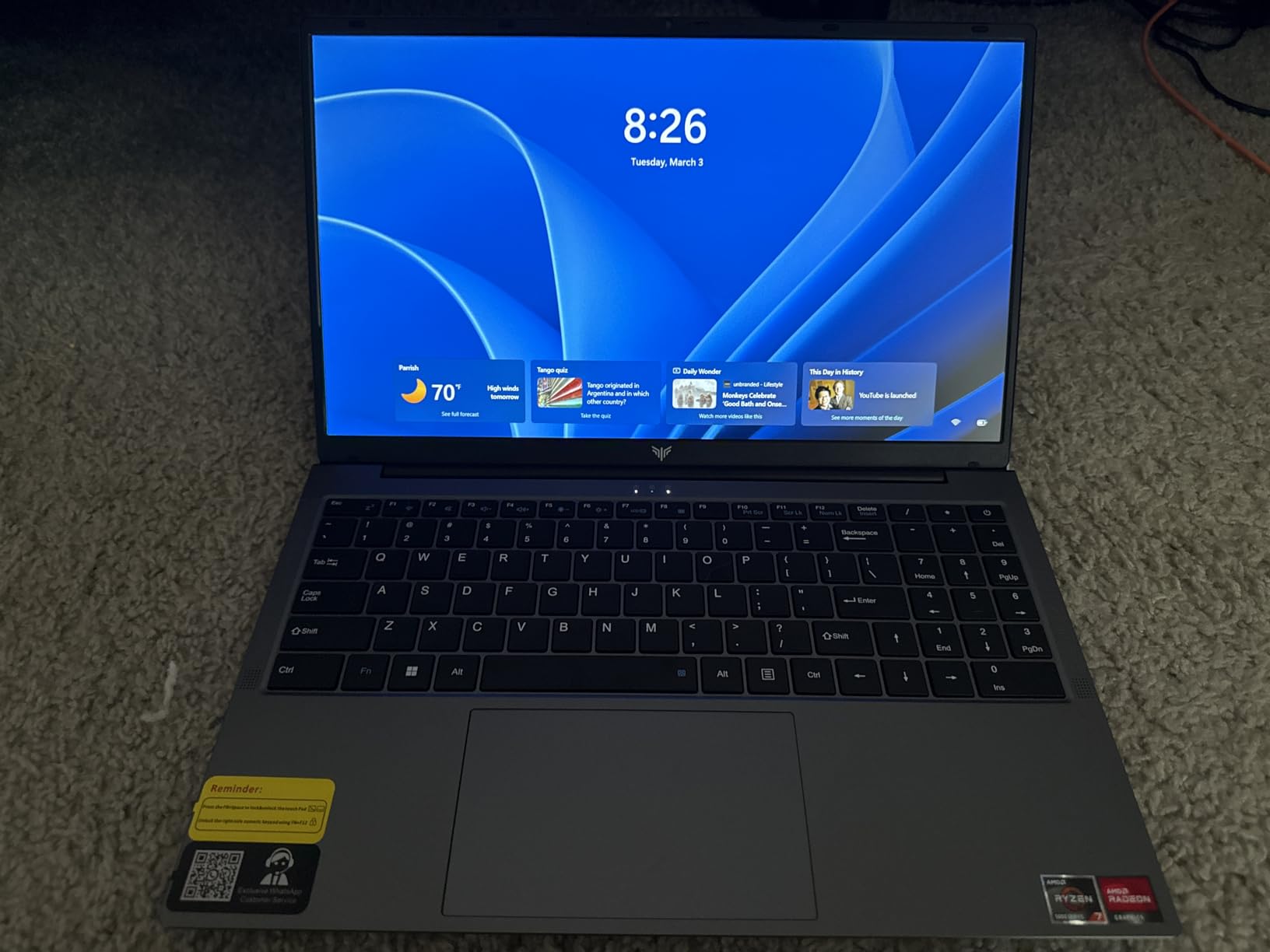 MALLRACE Light Gaming Laptop, AMD Ryzen 7 Laptop (Up to 4.3GHz, 8C/16T with 16GB DDR4 RAM 512GB SSD, AMD Radeon Graphics, WiFi 6, 15.6 inch IPS Display, Webcam, Windows 11 Laptop Computer for Video Editing customer photo 1