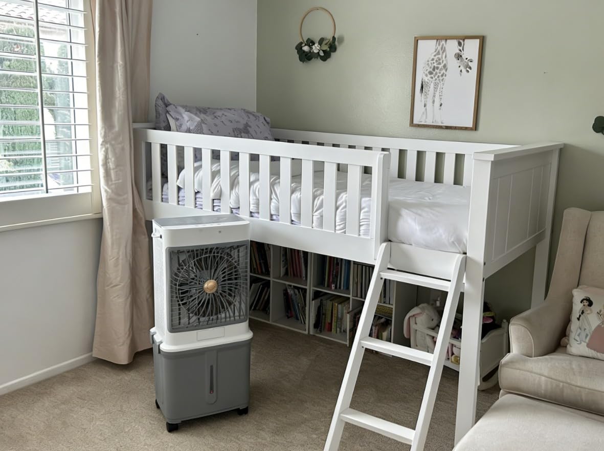 Swamp Cooler,Evaporative Air Cooler 2026 Upgraded Windowless Portable Air Conditioners with 10GAL Detachable Tank,120 Degree Oscillation,Ultra Quiet,Timer,Remote,30H Cooling Fan for Bedroom Apartment Garage customer photo 1