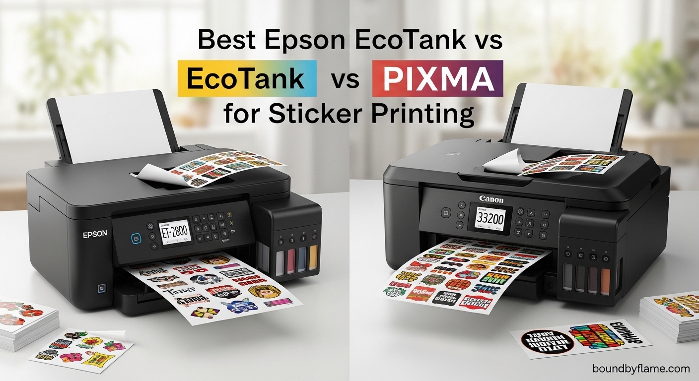Best Epson EcoTank vs Canon PIXMA for Sticker Printing