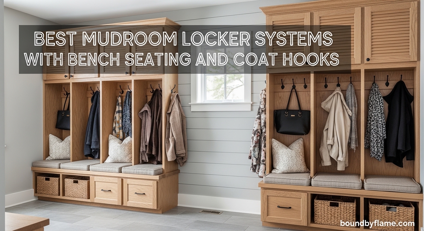 Best Mudroom Locker Systems with Bench Seating and Coat Hooks