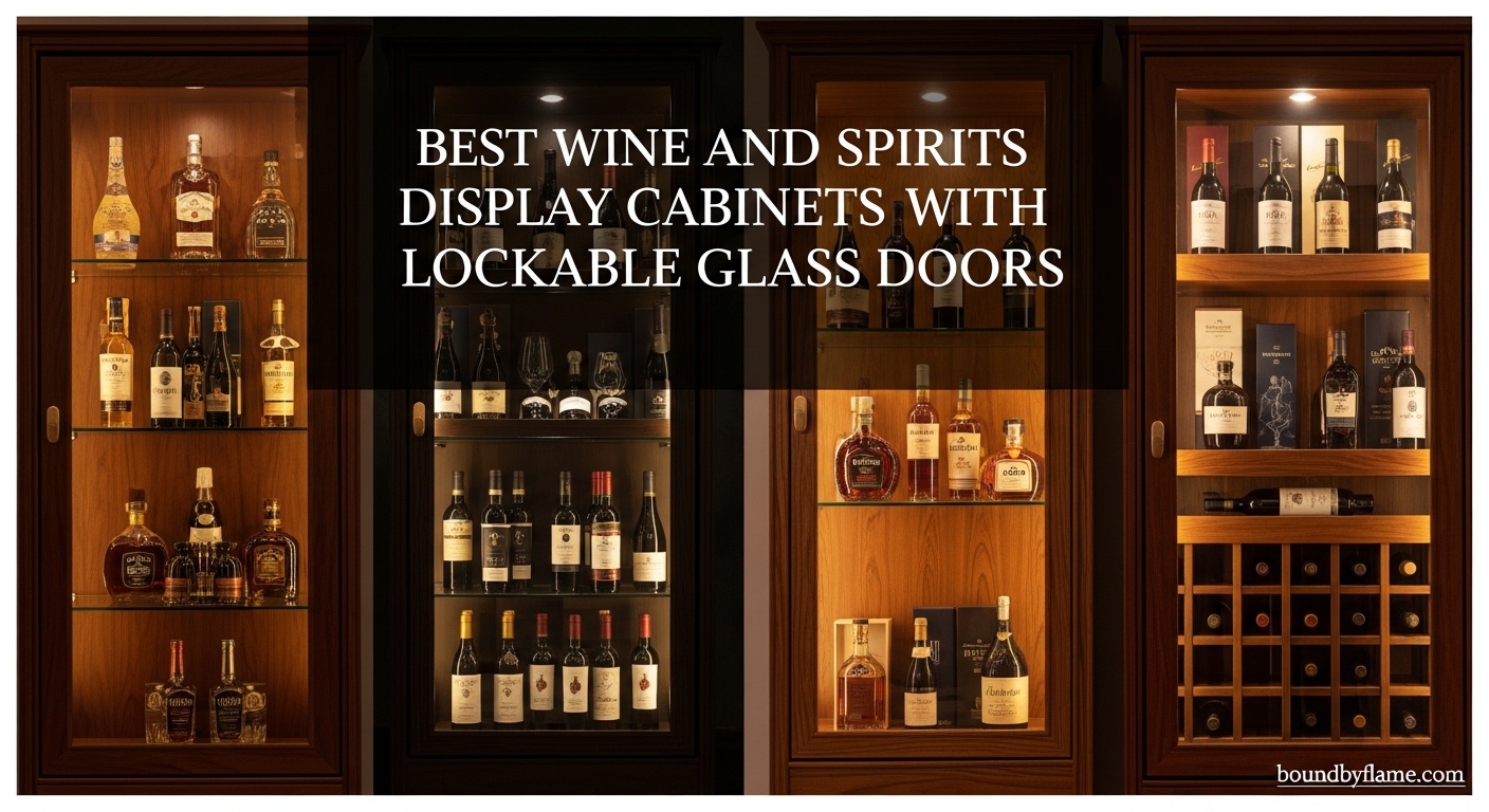 Best Wine and Spirits Display Cabinets with Lockable Glass Doors