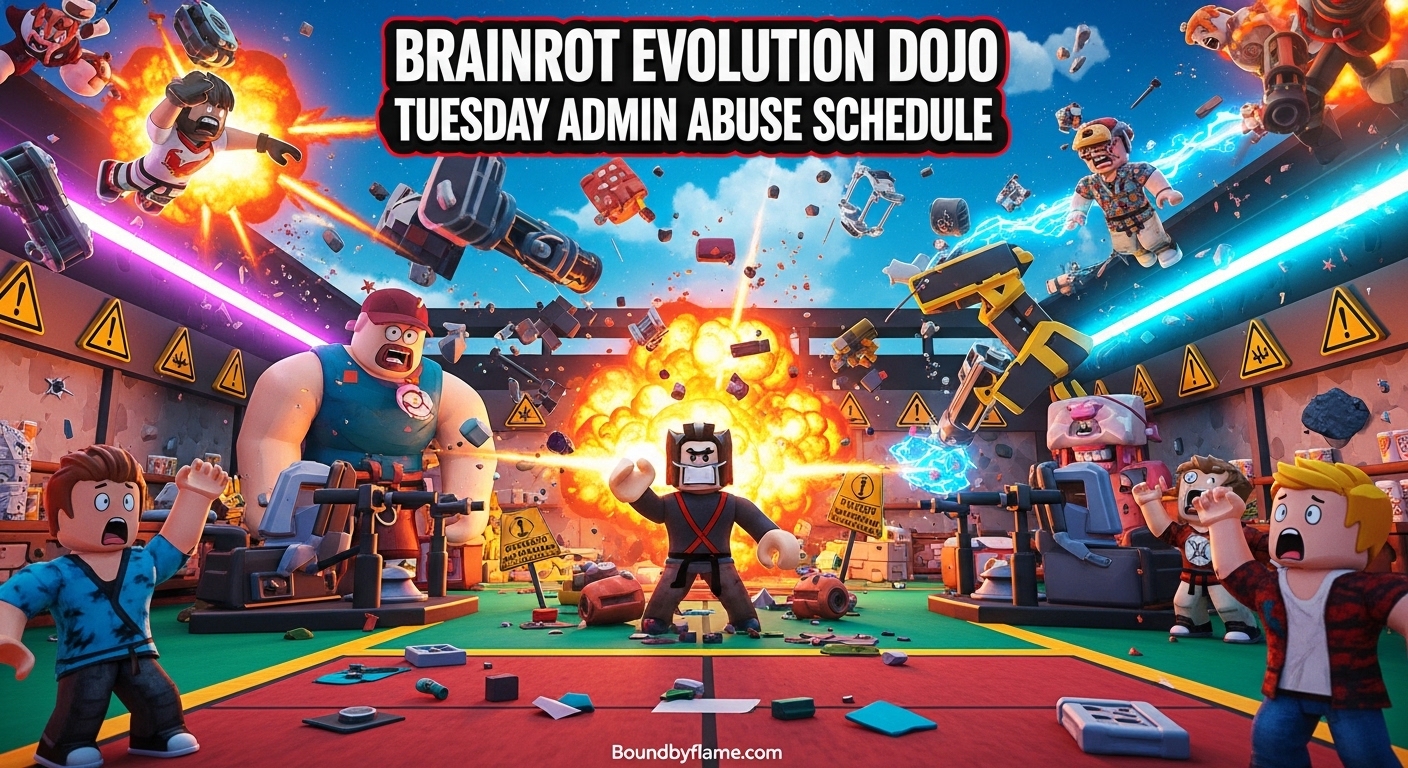Brainrot Evolution Dojo Tuesday Admin Abuse Schedule