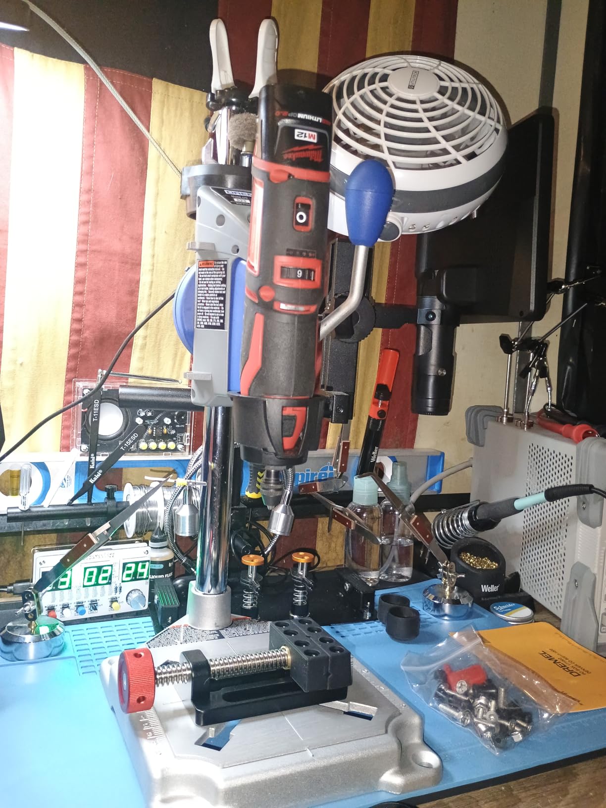 Dremel Drill Press Rotary Tool Workstation Stand with Wrench - Mini Portable Press & Tool Holder - 2 Inch Depth customer photo 2