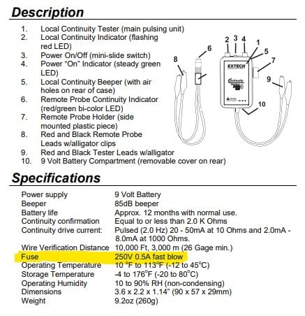 Extech CT20 Remote and Local Continuity Tester with Remote Probe, Audible Tone, Long-Distance Cable Testing, LED Indicators, Hands-Free Operation for Electrical, HVAC, Telecom and Low-Voltage Work customer photo 1