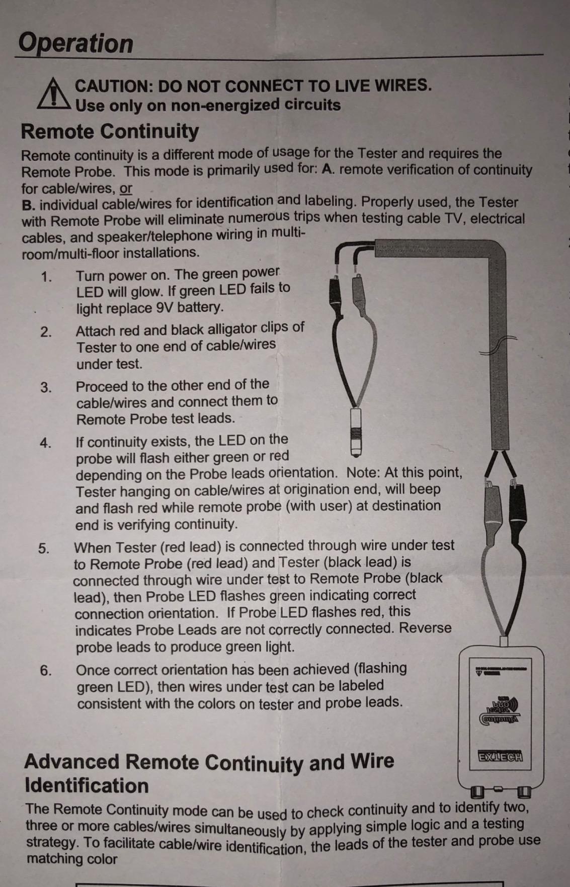 Extech CT20 Remote and Local Continuity Tester with Remote Probe, Audible Tone, Long-Distance Cable Testing, LED Indicators, Hands-Free Operation for Electrical, HVAC, Telecom and Low-Voltage Work customer photo 2