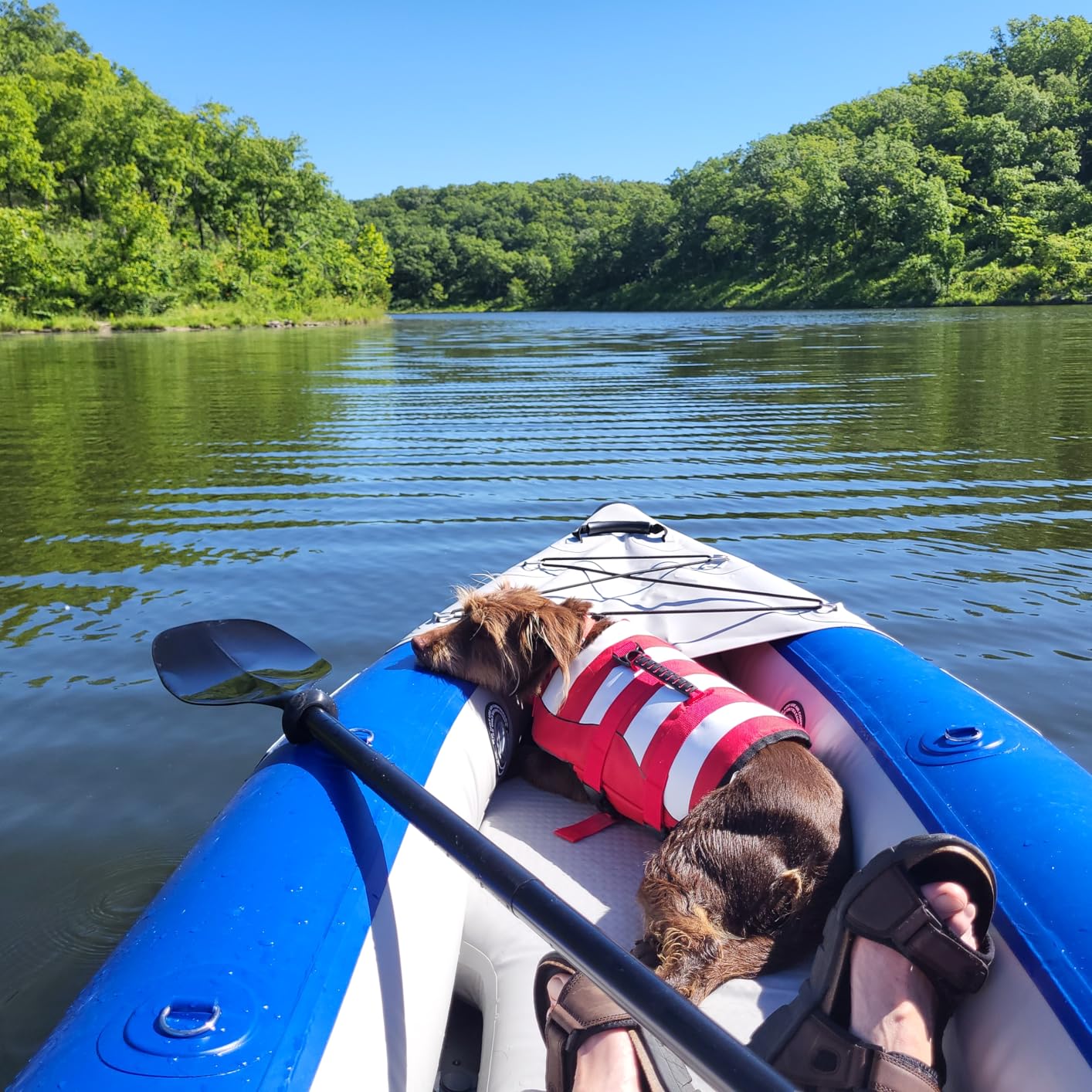 Sea Eagle 420X Explorer Inflatable Kayak- Fishing, Touring, Camping, Exploring & White Watering-Self Bailing, Removable Skeg, Drop Stitch Floor customer photo 1