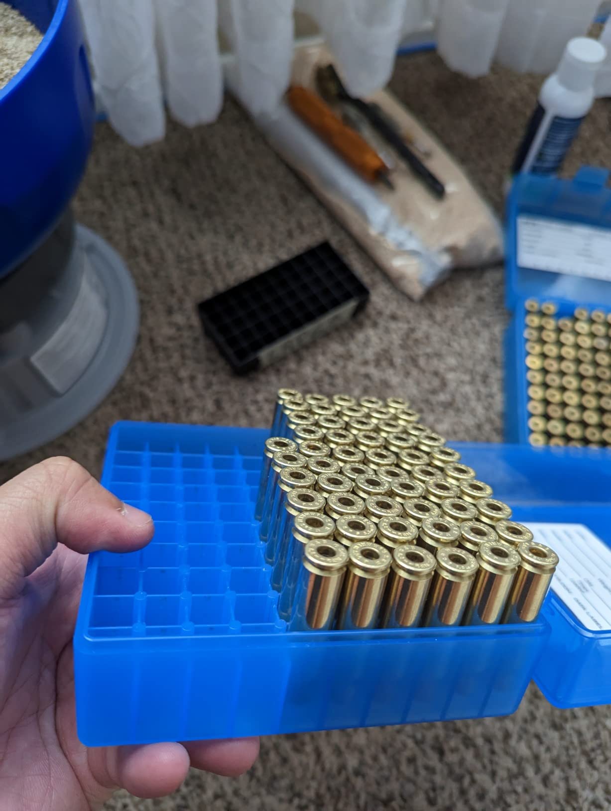 Frankford Arsenal Quick-N-EZ 110V Case Tumbler Kit with Sifter for Brass Cartridge Cleaning and Polishing for Reloading,Blue and Grey customer photo 1