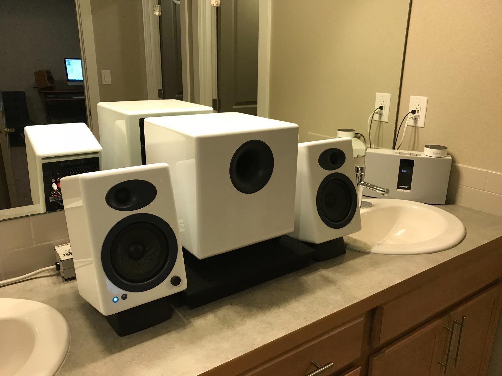 Audioengine S8 Powered Subwoofer - 8 Inch Subwoofer, 250W Down Firing Speakers for Studios customer photo 1