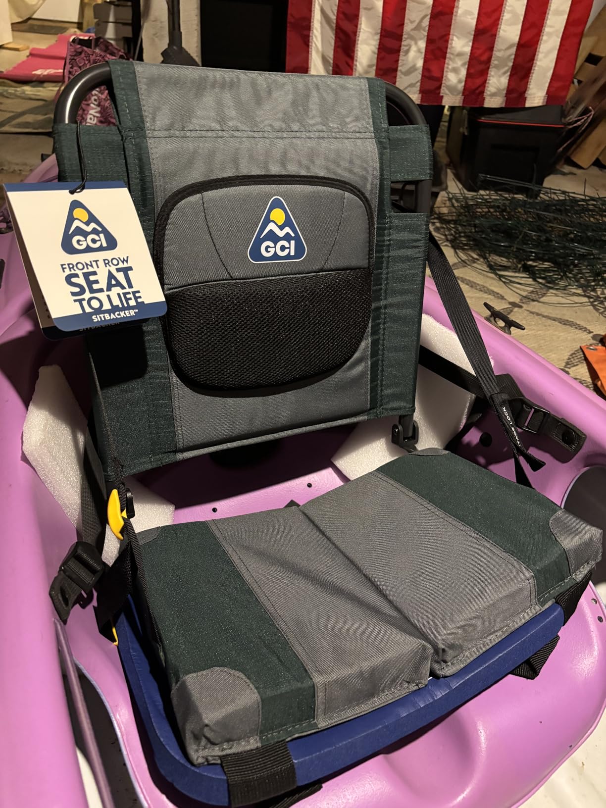 GCI Outdoor SitBacker Adjustable Canoe Seat with Back Support customer photo 2