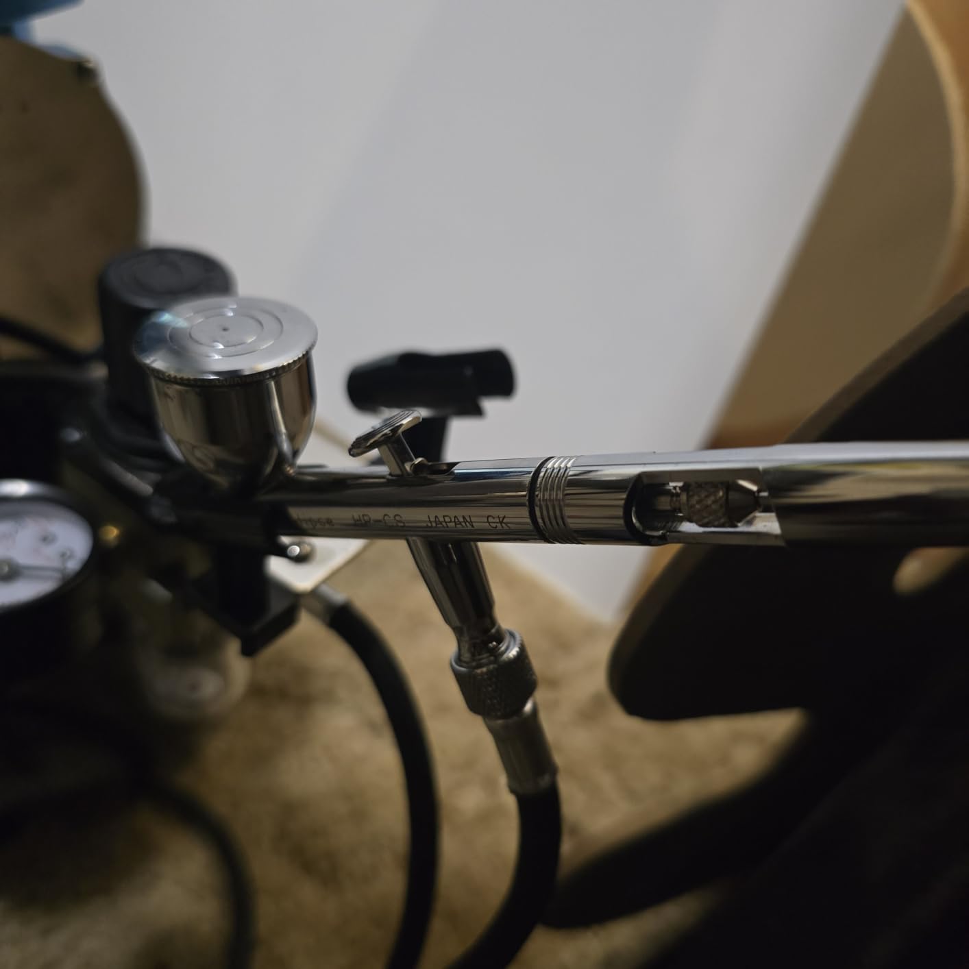 Iwata-Medea Eclipse HP CS Airbrush Set with Cool Runner II Dual Fan Air Tank Compressor System Kit, 12 Color Acrylic Airbrush Paint customer photo 2